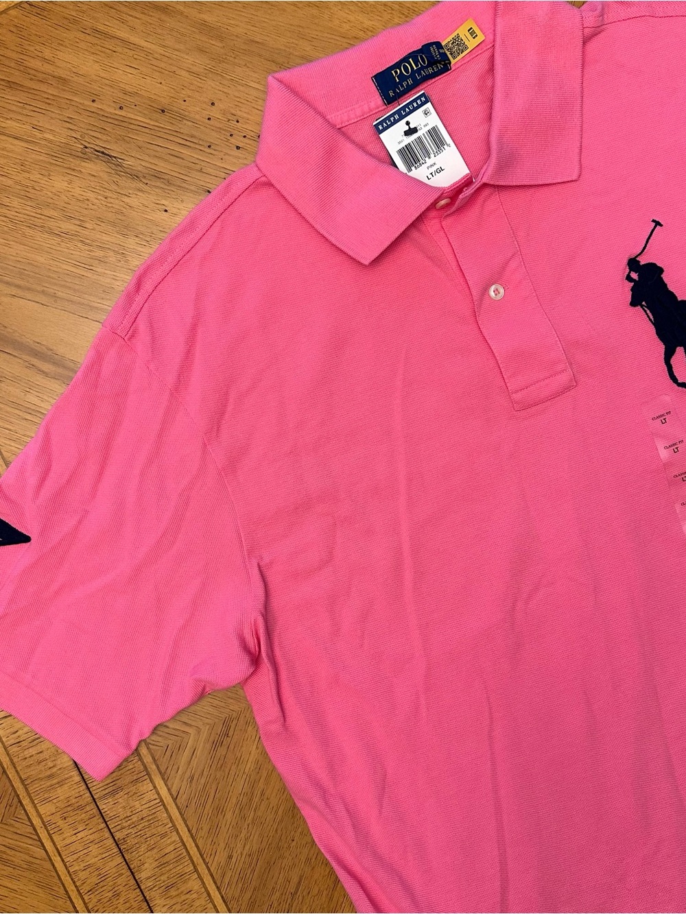 Polo Ralph Lauren Polo Shirt Men's Size LT Pink Big Pony Preppy BIG & TALL - Picture 3 of 11